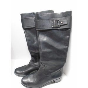 Tahari Women's Size 8 Kerry Black Leather Riding Boots